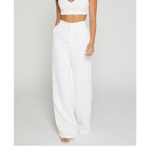 Showpo white pants and crop set